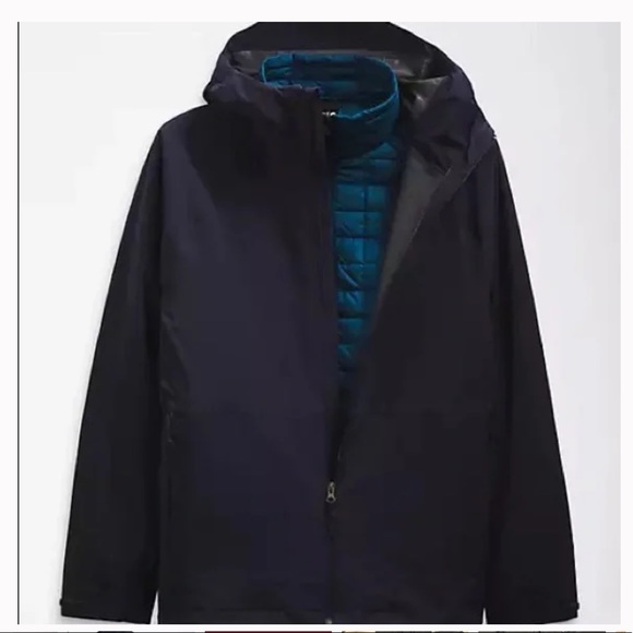 New The North Face Thermoball Eco Triclimate  Jacket Aviator Navy/Monterey Blue - Picture 3 of 16